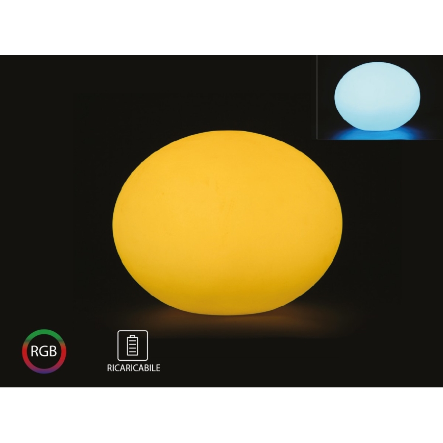 LED RGB Pritemdomas lauko lempa LED/1W/5V 1000 mAh 20cm IP67 + nuotolinio valdymo pultas