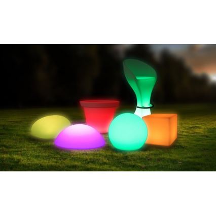 LED RGB Pritemdomas lauko lempa LED/1W/5V 1000 mAh 20cm IP67 + nuotolinio valdymo pultas