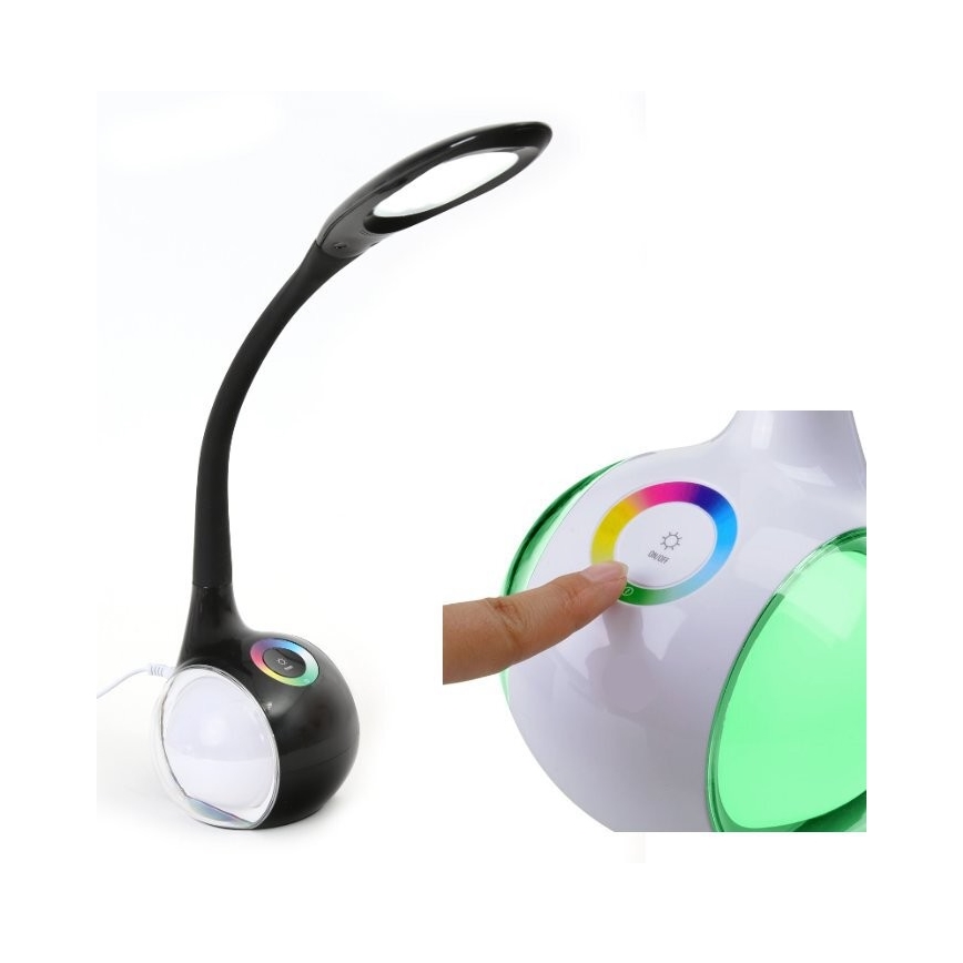 LED RGB pritemdomas stalo šviestuvas LED/7W/230V juodas