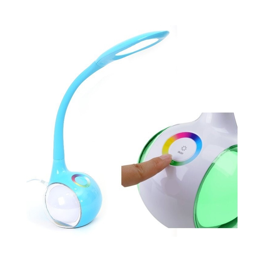 LED RGB pritemdomas stalo šviestuvas LED/7W/230V mėlynas