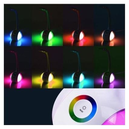 LED RGB pritemdomas stalo šviestuvas LED/7W/230V mėlynas