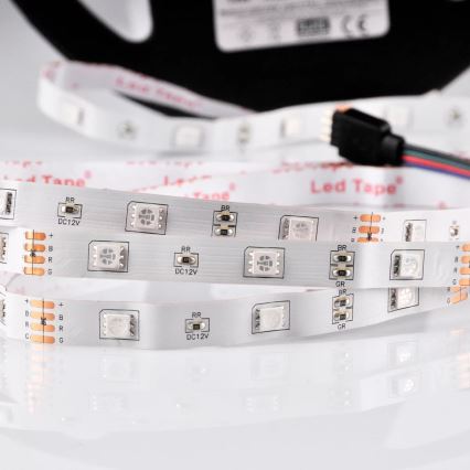 LED RGB Reguliuojama juosta 5m LED/18W/12V IP20 + VP