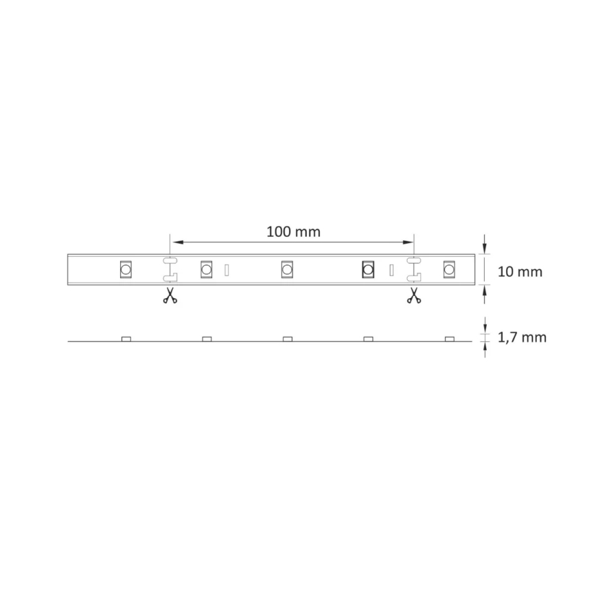 LED RGB Reguliuojama juosta 5m LED/18W/12V IP20 + VP