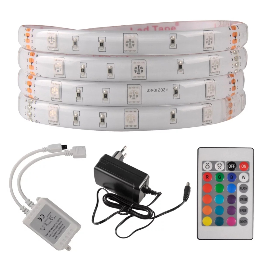 LED RGB Reguliuojama juosta laukui 5m LED/14W/12V IP65 + VP