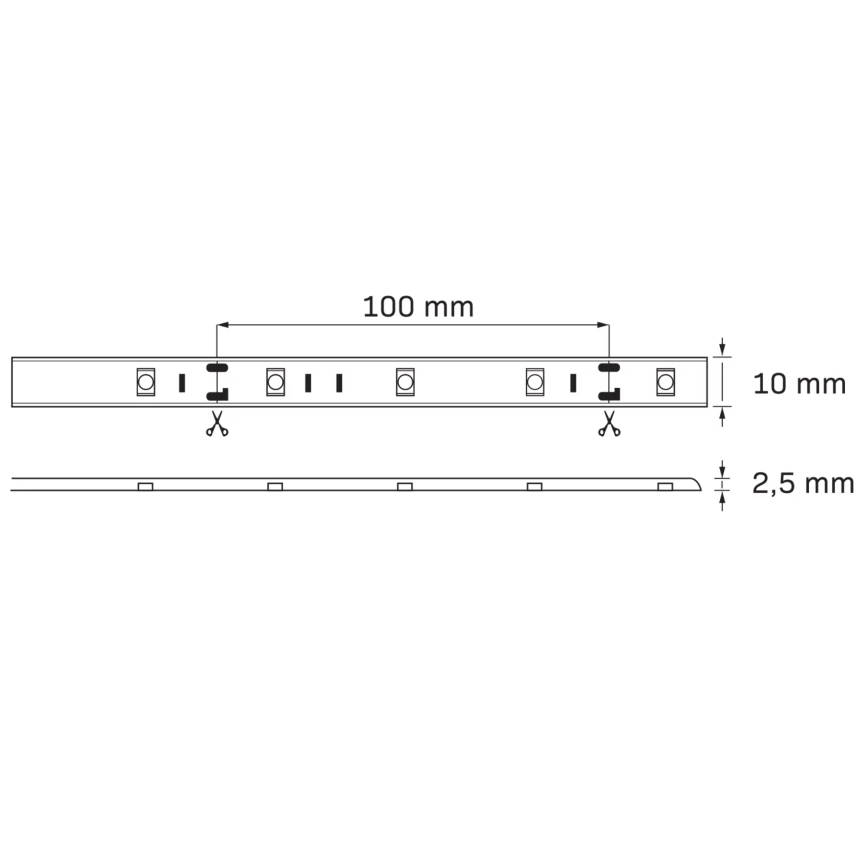 LED RGB Reguliuojama juosta laukui 5m LED/14W/12V IP65 + VP