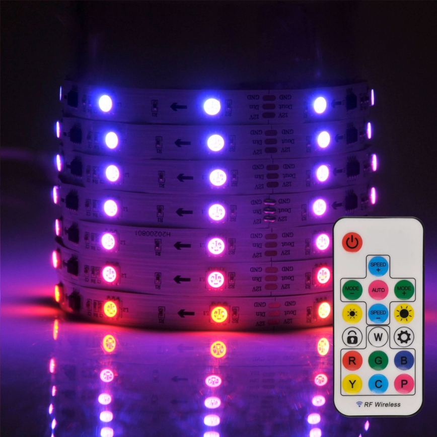 LED RGB Reguliuojama juosta MAGIC 5m LED/24W/230V + VP