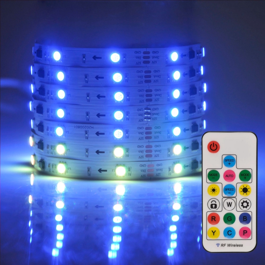 LED RGB Reguliuojama juosta MAGIC 5m LED/24W/230V + VP