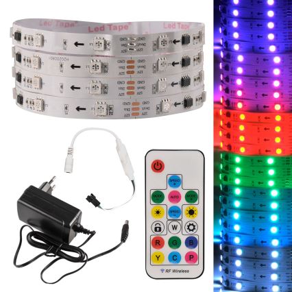 LED RGB Reguliuojama juosta MAGIC 5m LED/24W/230V + VP