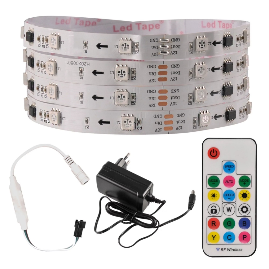 LED RGB Reguliuojama juosta MAGIC 5m LED/24W/230V + VP