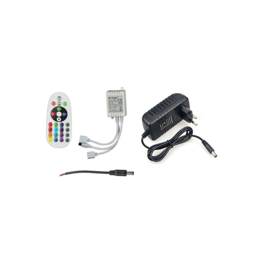 LED RGB Reguliuojama juostelė 2x5m LED/48W/230V + nuotolinio valdymo pultas