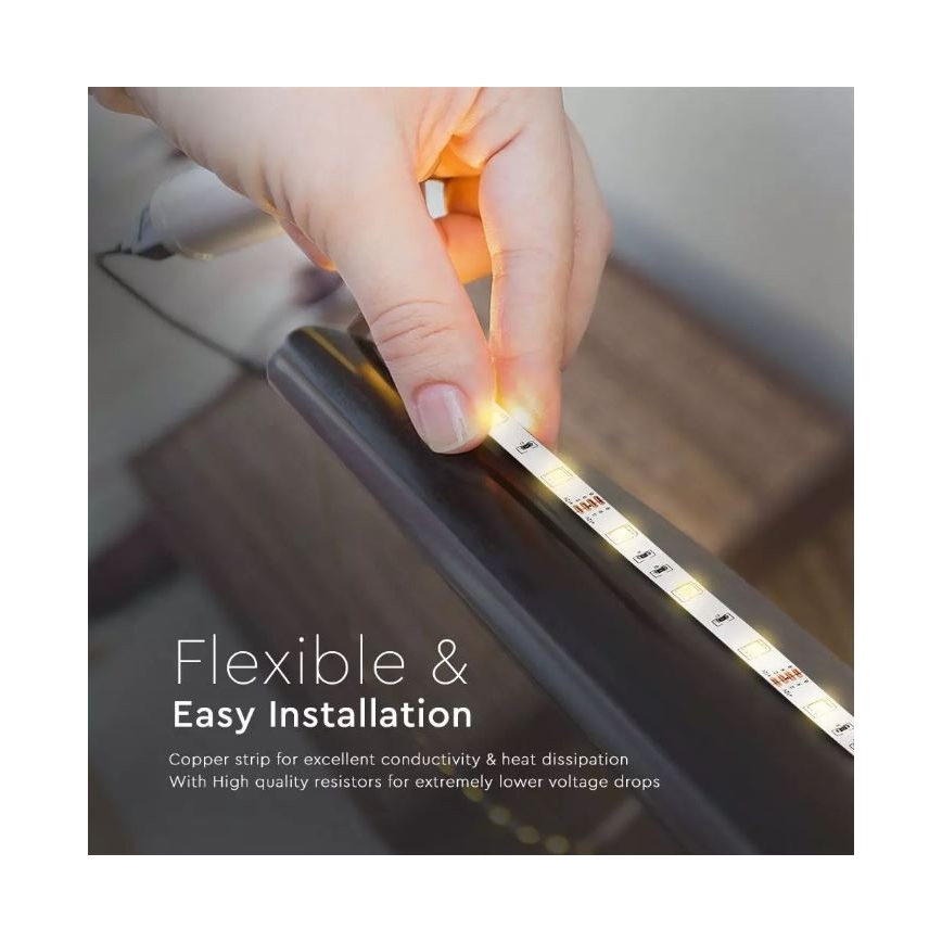 LED RGB Reguliuojama juostelė 2x5m LED/48W/230V + nuotolinio valdymo pultas