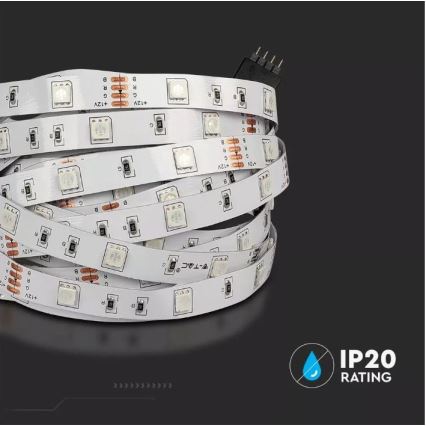 LED RGB Reguliuojama juostelė 2x5m LED/48W/230V + nuotolinio valdymo pultas