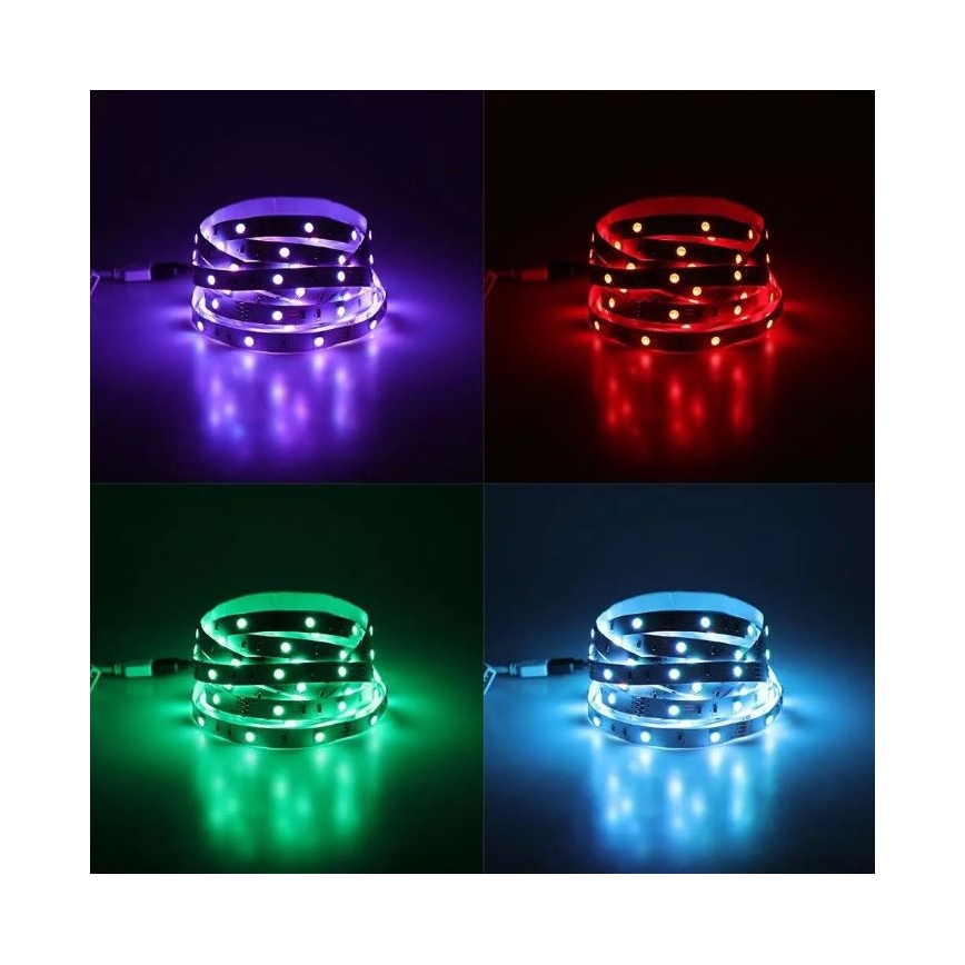 LED RGB Reguliuojama juostelė 2x5m LED/48W/230V + nuotolinio valdymo pultas