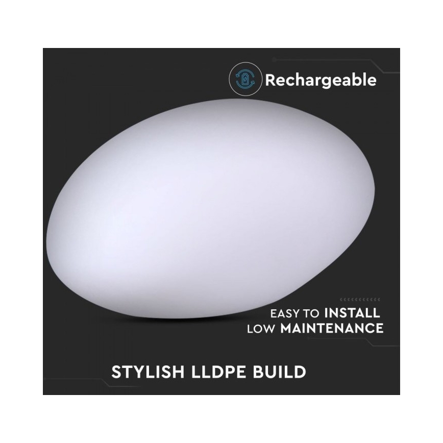 LED RGB Reguliuojama lauko lempa LED/1W/230V 28cm IP67 + VP