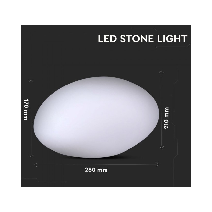 LED RGB Reguliuojama lauko lempa LED/1W/230V 28cm IP67 + VP