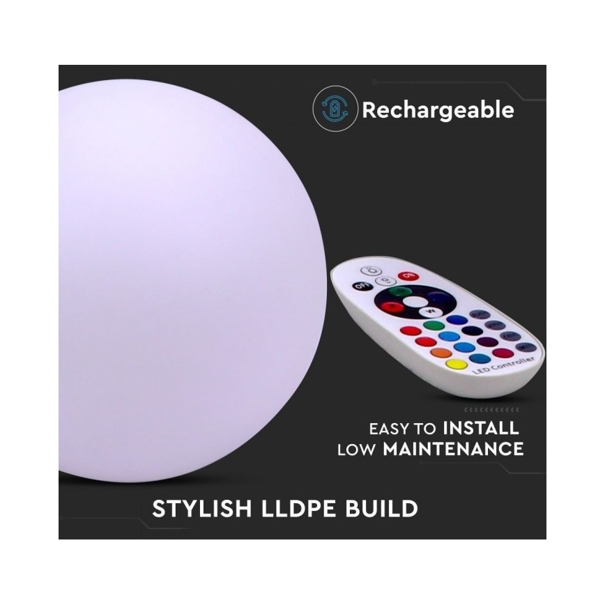 LED RGB Reguliuojama lauko lempa LED/1W/230V 30cm IP67