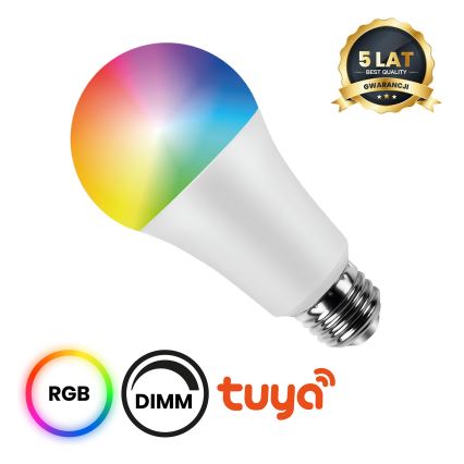 LED RGB Reguliuojama lemputė A60 E27/8W/230V 2700-6500K Wi-Fi Tuya