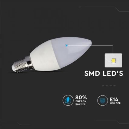 LED RGB reguliuojama lemputė E14/3,5W/230V 6400K + nuotolinio valdymo pultas