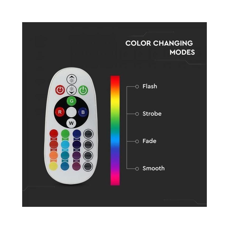 LED RGB reguliuojama lemputė E14/3,5W/230V 6400K + nuotolinio valdymo pultas