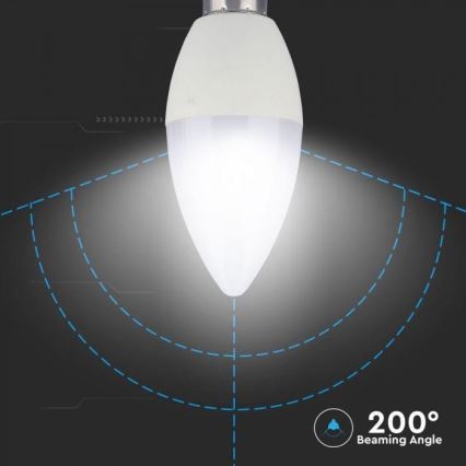 LED RGB reguliuojama lemputė E14/3,5W/230V 6400K + nuotolinio valdymo pultas