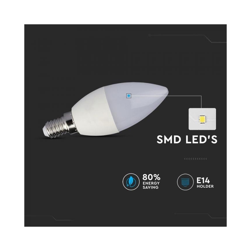 LED RGB Reguliuojama lemputė E14/3,5W/230V 6400K + VP
