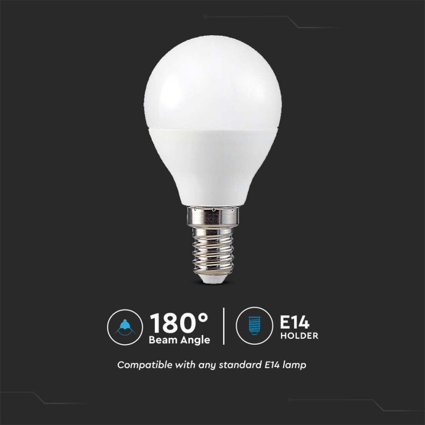 LED RGB Reguliuojama lemputė P45 E14/4,8W/230V 3000K + valdymo pultas