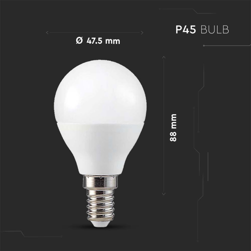 LED RGB Reguliuojama lemputė P45 E14/4,8W/230V 3000K + valdymo pultas