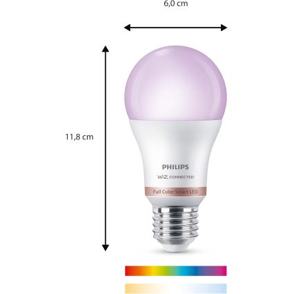 Pritemdomoji LED RGB lemputė Philips SMART A60 E27/8,5W/230V 2200-6500K + nuotolinis valdymas