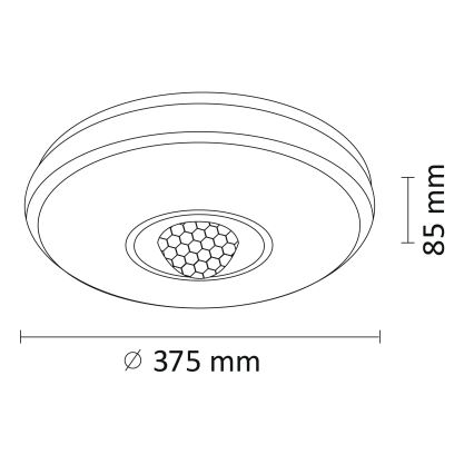 LED RGB Reguliuojamas lubinis šviestuvas MAGIC DISCO LED/18W/230V + valdymo pultas