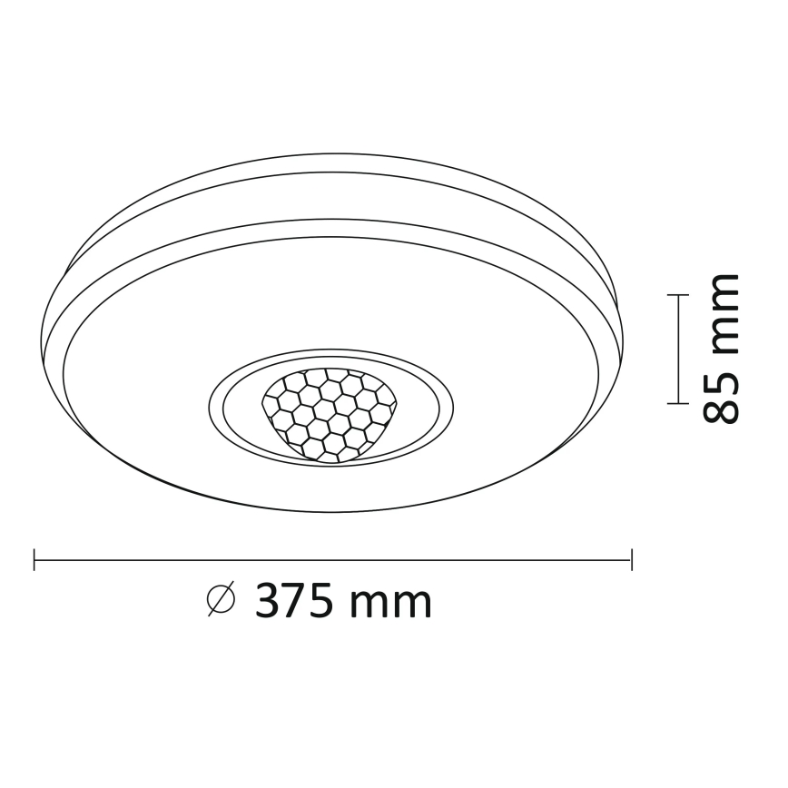 LED RGB Reguliuojamas lubinis šviestuvas MAGIC DISCO LED/18W/230V + valdymo pultas