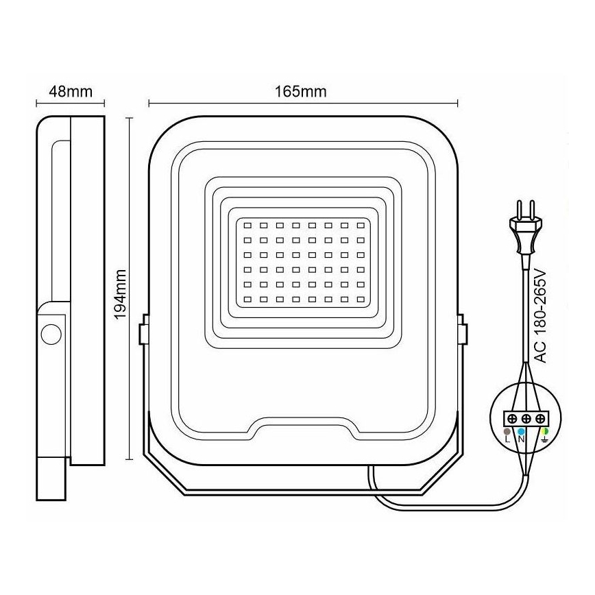 LED RGB Reguliuojamas prožektorius LED/30W/230V 3000K-6500K Wi-Fi Tuya IP65