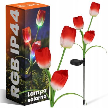 LED RGB saulės dekoratyvinis šviestuvas 3xLED/3,7V 200 mAh IP44 tulpė