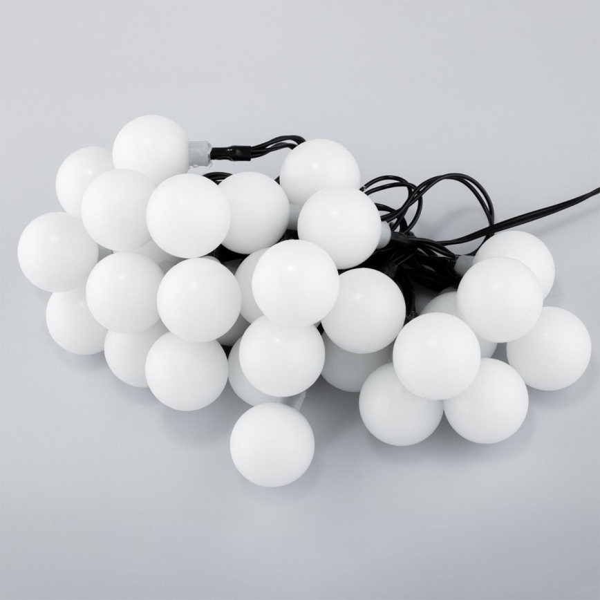 LED RGB Saulės grandinė PARTY 30xLED/1,2V 400 mAh 3,9 m IP44
