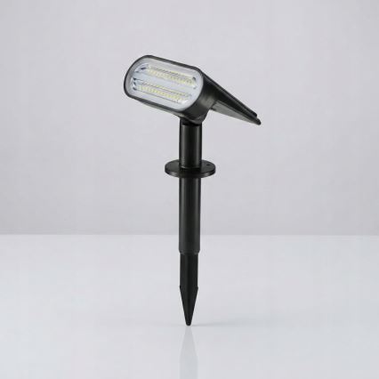 LED RGB saulės lempa 2 viename LED/3,7 V 1200 mAh IP54 juoda