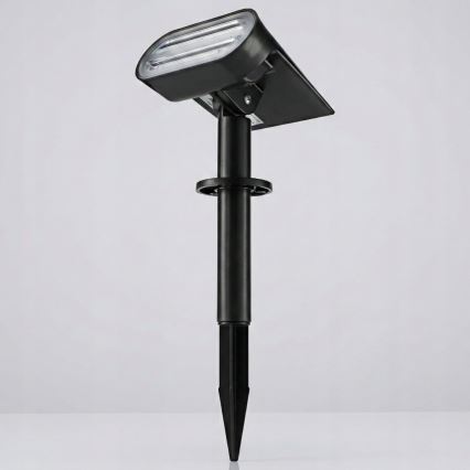 LED RGB saulės lempa 2 viename LED/3,7 V 1200 mAh IP54 juoda