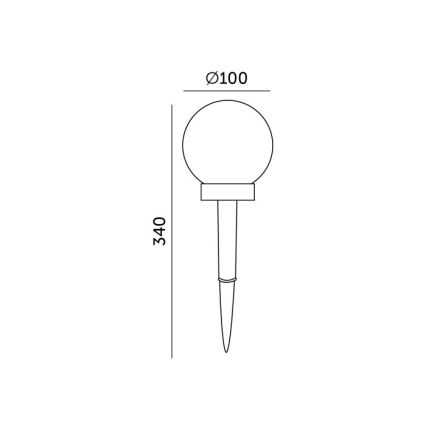 LED RGB saulės lempa su jutikliu SPHERE LED/1,2V IP44 40 mAh Ø 10 cm