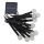 LED RGB saulės šviestuvas 10x LED/1,2 V 300 mAh IP44 juodas