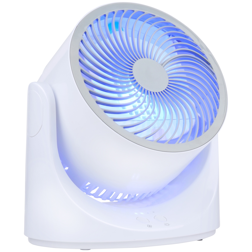 LED RGB stalinis ventiliatorius su rūko efektu 5V