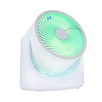 LED RGB stalinis ventiliatorius su rūko efektu 5V