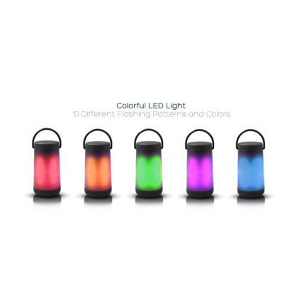 LED RGB Stalo lempa su Bluetooth garsiakalbiu 5W/3,7V 2000 mAh