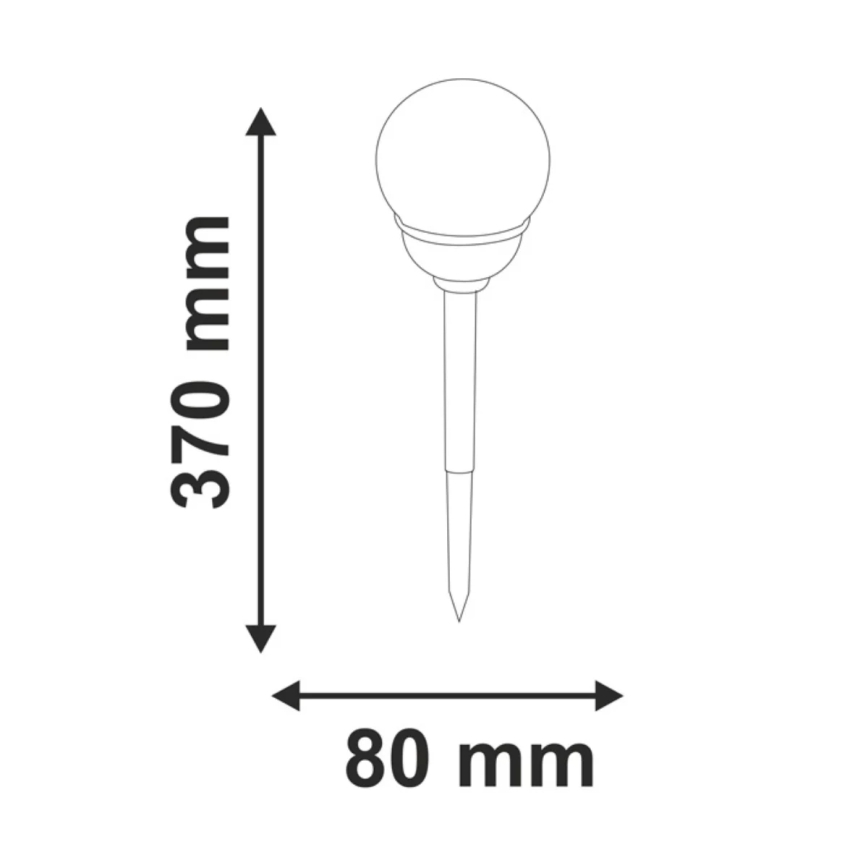 LED RGB šviestuvas, įkraunamas saulės energija LED/0,04W/1,2V 600 mAh IP44