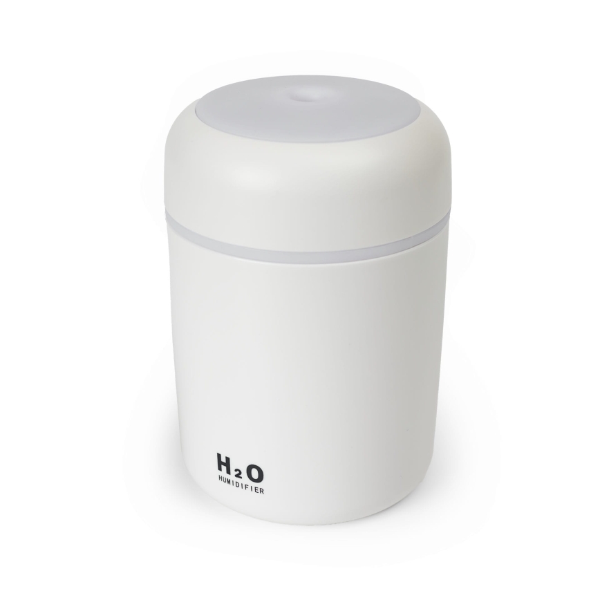LED RGB Ultragarsinis aromato difuzorius ir oro drėkintuvas LED/2W 300ml balta