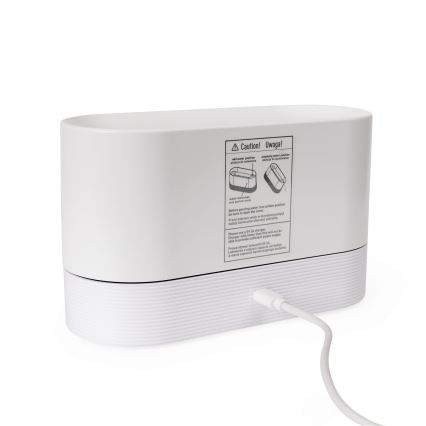 LED RGB Ultragarsinis aromato difuzorius ir oro drėkintuvas su foniniu apšvietimu 180ml balta