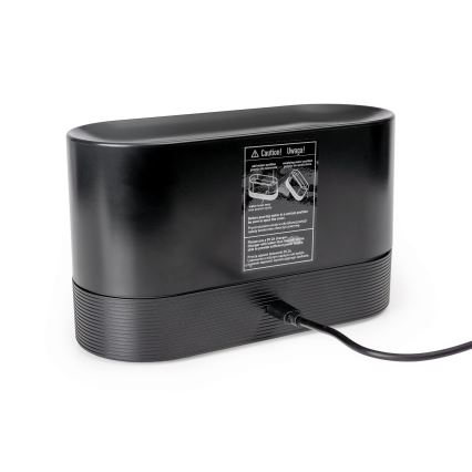 LED RGB Ultragarsinis aromato difuzorius ir oro drėkintuvas su foniniu apšvietimu 180ml juoda