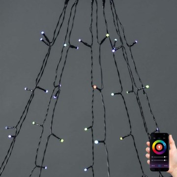 LED RGB užuolaida 240 LED/11 funkcijų, 8 m, IP65, Wi‑Fi (Tuya)