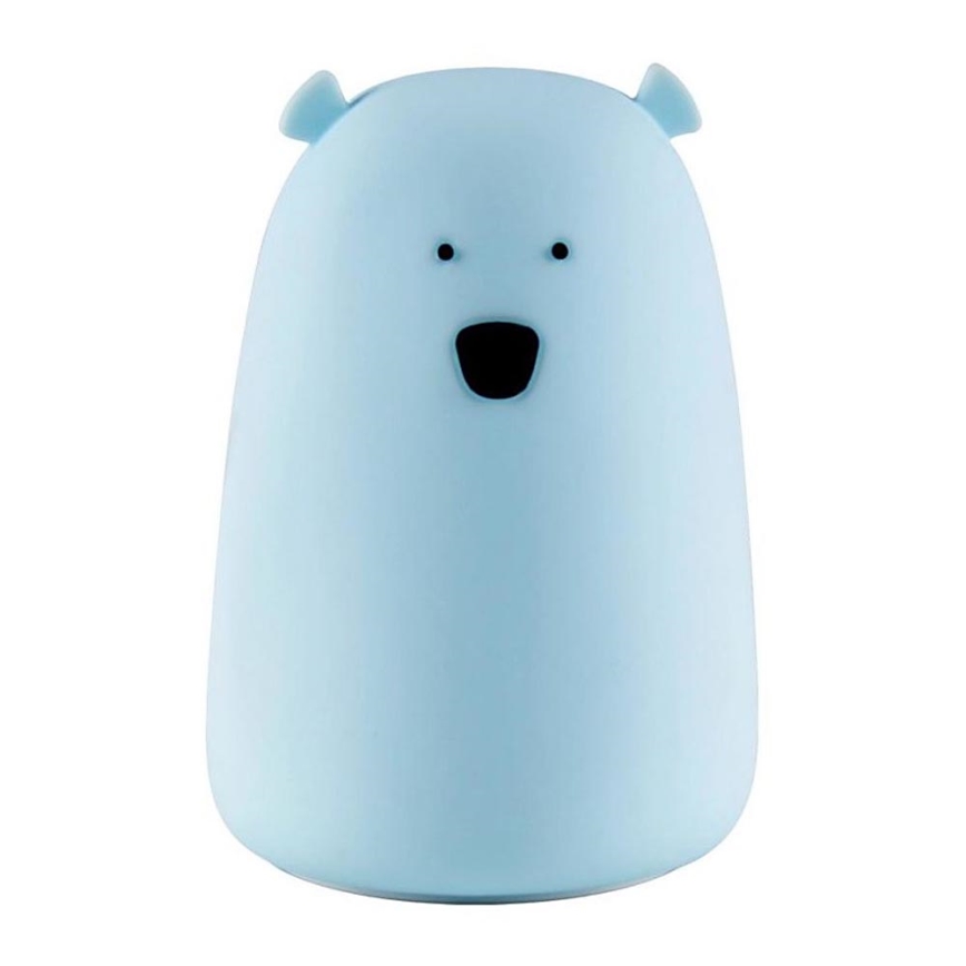 LED RGB Vaikiška jutiklinė lempa BEAR LED/0,8W/5V mėlyna