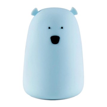 LED RGB Vaikiškas jutiklinė mažas lempa BEAR LED/0,8W/5V mėlyna