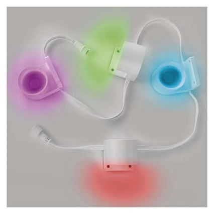 LED RGBIC+CCT dekoratyvinė girlianda su taškiniu apšvietimu GoSmart – praplėtimas 4xLED/7W/230V 85 cm Wi-Fi Tuya