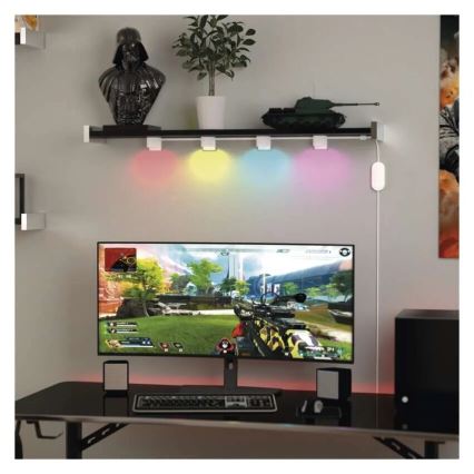 LED RGBIC+CCT Dekoratyvinė grandinėlė su prožektoriumi GoSmart 12xLED/7W/230V 255 cm Wi-Fi Tuya