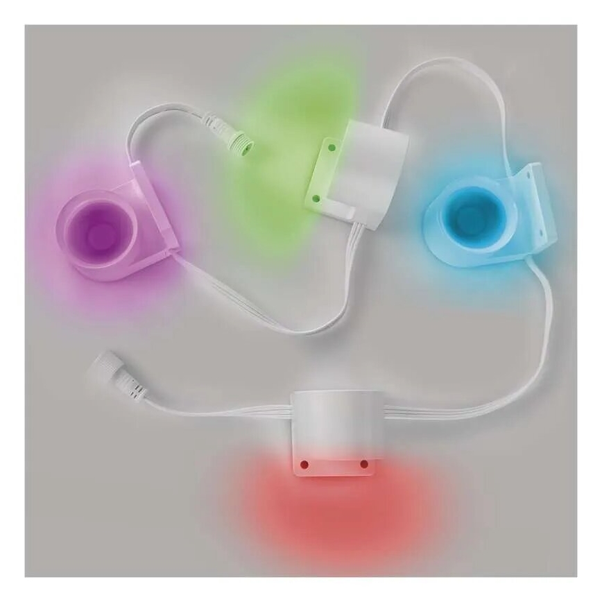 LED RGBIC+CCT Dekoratyvinė grandinėlė su prožektoriumi GoSmart - prailginimas 4xLED/7W/230V 85 cm Wi-Fi Tuya